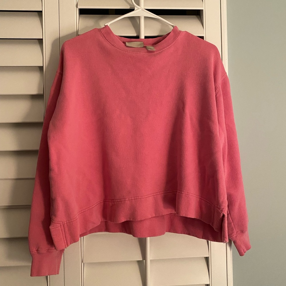 pink breathe pullover sweatshirt